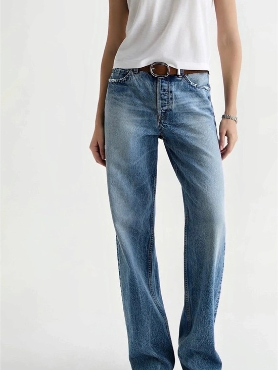Ag Adriano Goldschmied Denim - AG Jeans Billie Sierra Meadow Relaxed Straight Relaxed Straight Jeans in Blue Wa